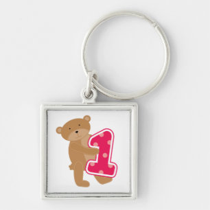 Bear 1st Birthday T-shirts and Gifts Key Ring