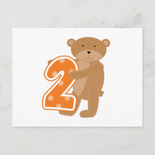 Bear 2nd Birthday T shirts and Gifts Postcard