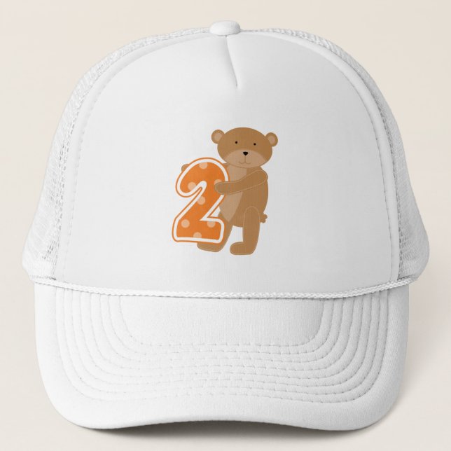 Bear 2nd Birthday T shirts and Gifts Trucker Hat (Front)