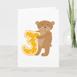 Bear 3rd Birthday T-shirts and Gifts Card