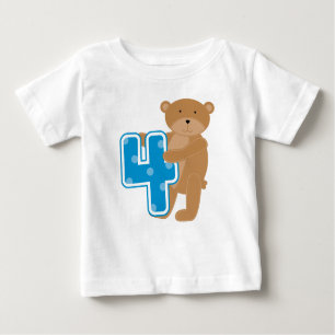 Bear 4th Birthday Tshirts and Gifts