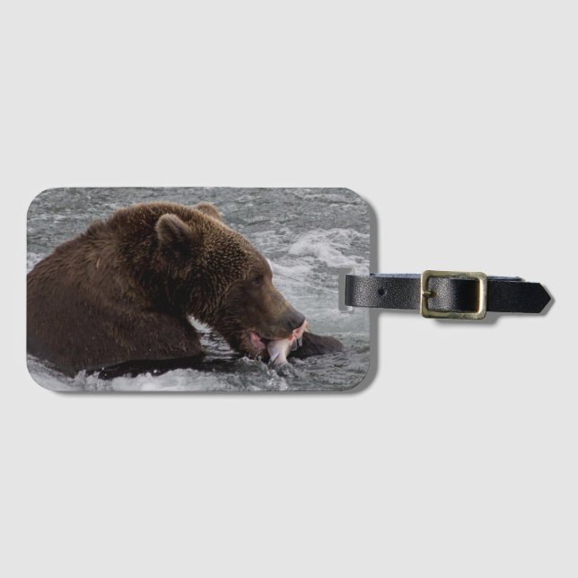 Bear 503 Cubadult Fisherbear Luggage Tag 2 (Front Horizontal)