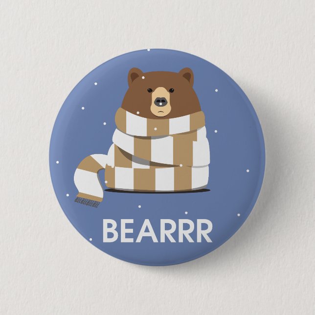 BEAR 6 CM ROUND BADGE (Front)