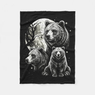 Bear 90s style vintage aesthetic y2k wildlife bear fleece blanket