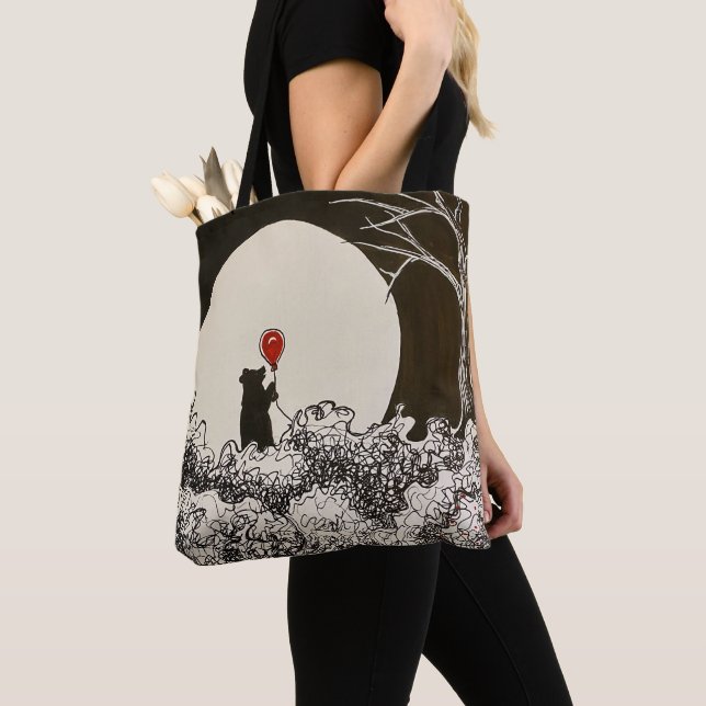 Bear and Ballon tote bag (Close Up)