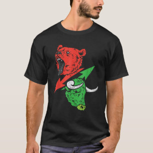 Bear And Bull Bearish Bullish Stocks Crypto Tradin T-Shirt