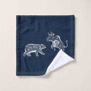 Bear and Bull  Wash Cloth