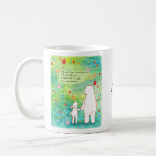 Bear and bunny romantic Poem Quote Custom name  Coffee Mug