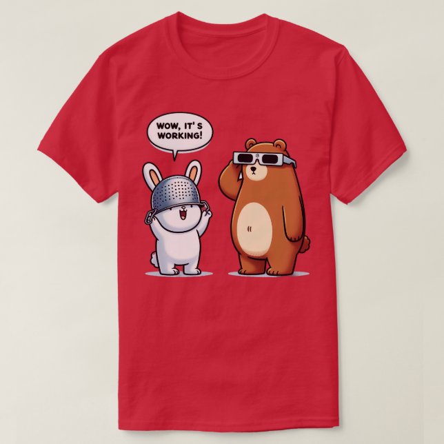 Bear And Bunny T-Shirt (Design Front)