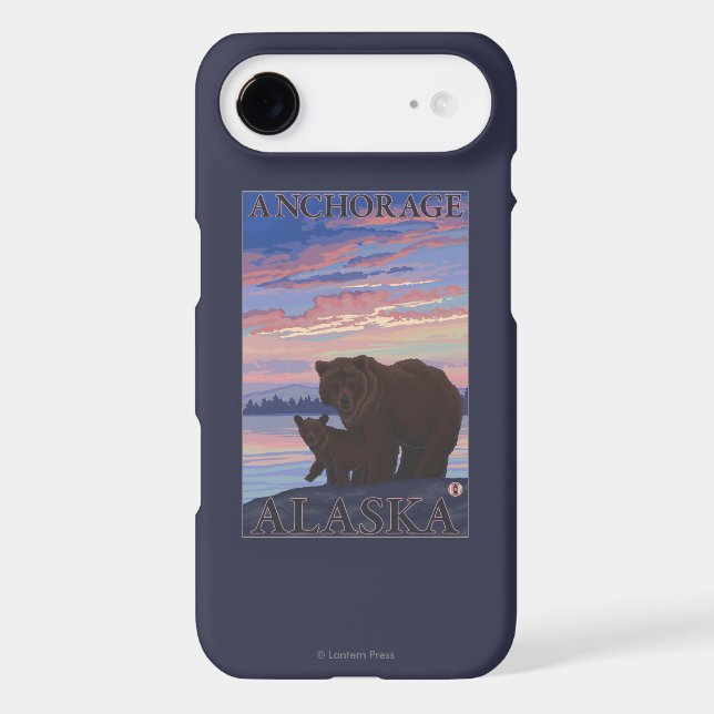 Bear and Cub - Anchorage, Alaska Case-Mate iPhone Case (Back)