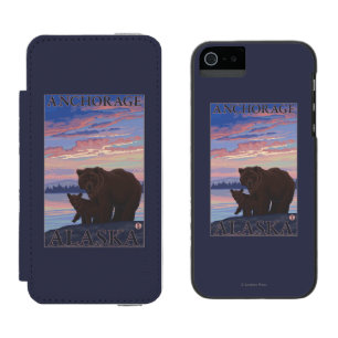 Bear and Cub - Anchorage, Alaska Incipio Watson™ iPhone 5 Wallet Case