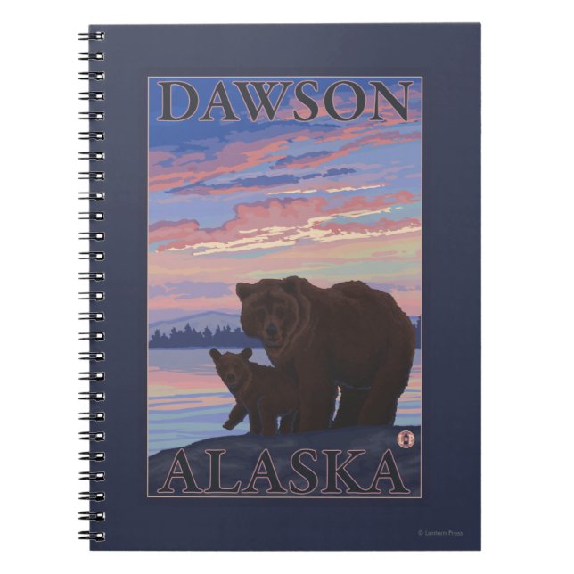 Bear and Cub - Dawson, Alaska Spiral Notebook (Front)