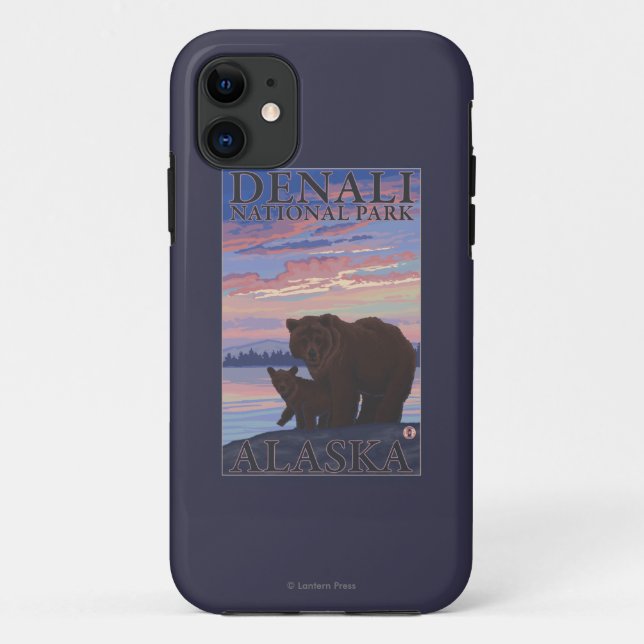 Bear and Cub - Denali National Park, Alaska Case-Mate iPhone Case (Back)