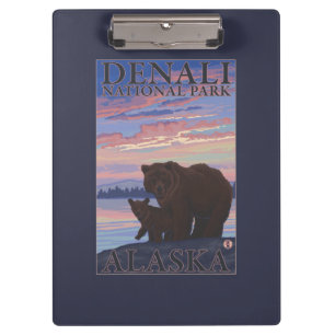 Bear and Cub - Denali National Park, Alaska Clipboard