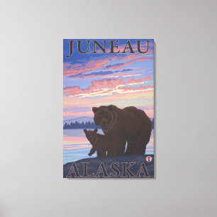 Bear and Cub - Juneau, Alaska Canvas Print