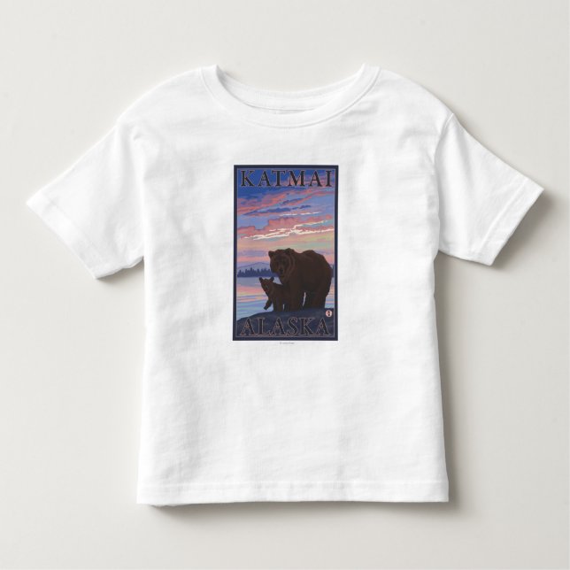 Bear and Cub - Katmai, Alaska Toddler T-Shirt (Front)