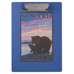 Bear and Cub - Seward, Alaska Clipboard