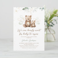 Bear and Cub We Can Bearly Wait Baby Shower