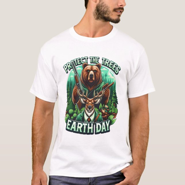 Bear and Deer Aiming High T-Shirt (Front)