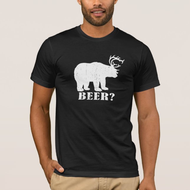 Bear and Deer = Beer? Drunk Redneck Tee (Front)