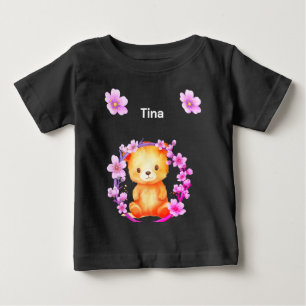 bear and flowers baby T-Shirt