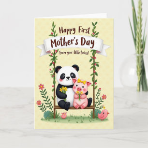 Bear And Pig Mothers Day Love Card