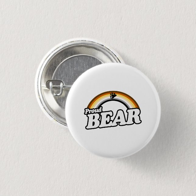 Bear and Proud 3 Cm Round Badge (Front & Back)