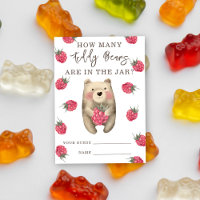 Bear and raspberries - guess how many teddy bears
