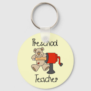 Bear and Sharpener Preschool Teacher Key Ring