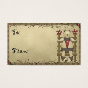 Bear Angel - Country/Prim Gift Tags