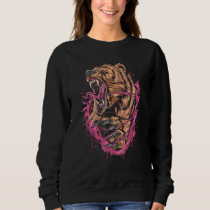 Bear Angry Bear Ferocious Grizzly Bear Sweatshirt