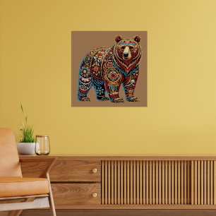 Bear   Animal Lover   Gem Dots Poster