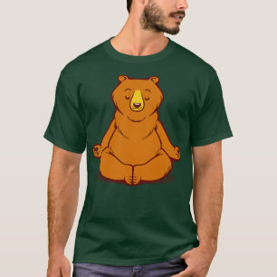 Bear Animals Meditation Zen Buddhism by Tobe Fonse T-Shirt