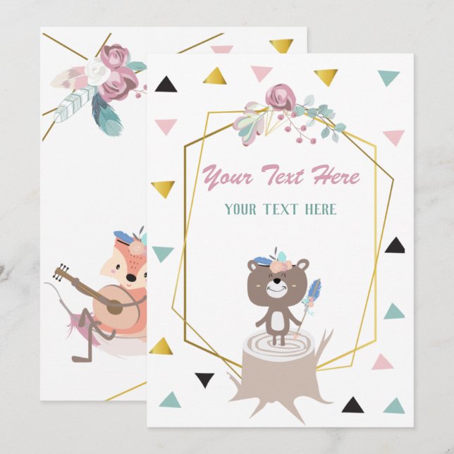 Bear Any Event  Invitation (Front/Back)