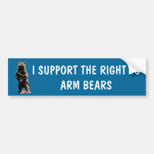 Bear arms Grizzly Bear Bumper Sticker