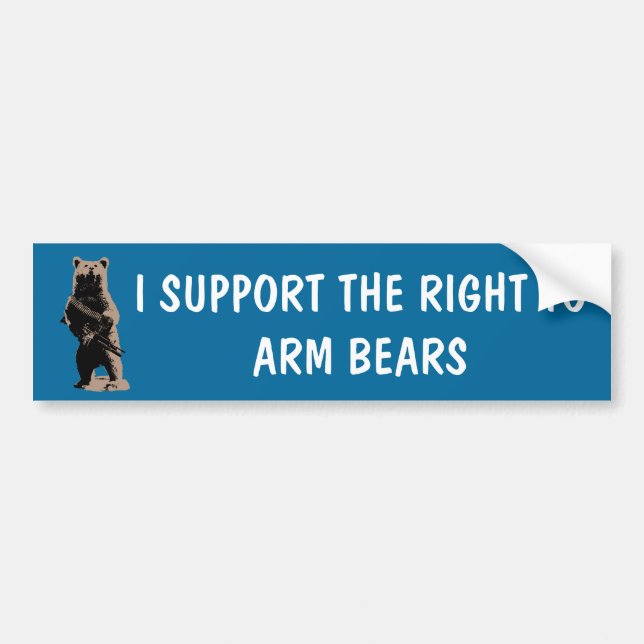 Bear arms Grizzly Bear Bumper Sticker (Front)
