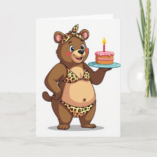 Bear Art Birthday Card