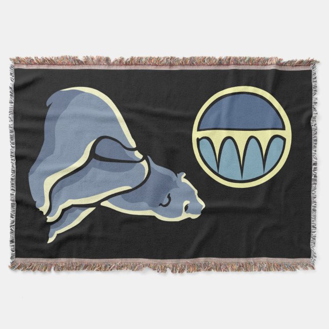 Bear Art Blanket Native Polar Bear Throw Blanket (Front)