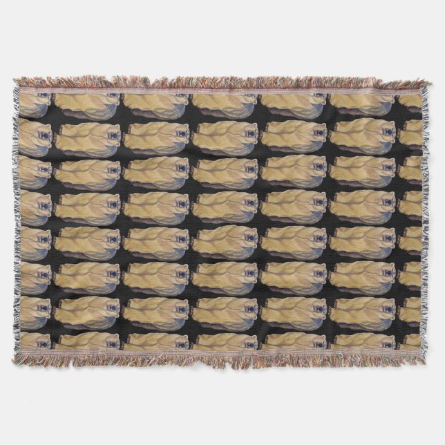 Bear Art Blanket Polar Bear Art Throw Blanket (Front)