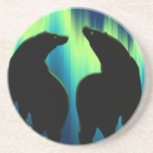 Bear Art Coasters Native Art Wildlife Bear Coaster