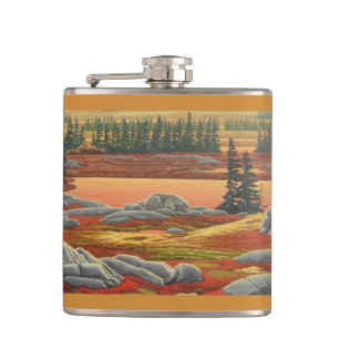 Bear Art Flask Custom Polar Bear Drink Flask