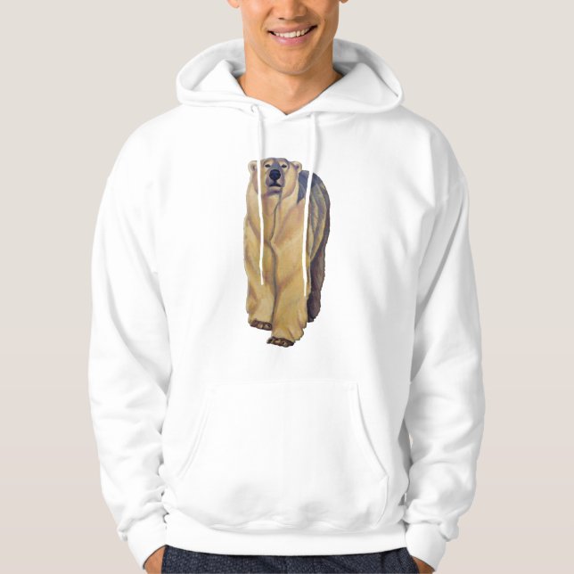 Bear Art Hoodie Polar Bear Hoodie Sweatshirts (Front)
