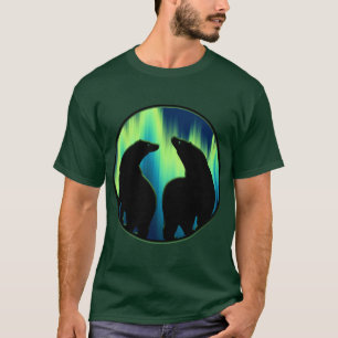 Bear Art Shirt Northern Lights Bear T-shirts Gifts