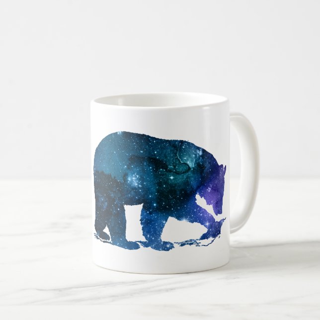 bear art watercolor style coffee mug (Front Right)