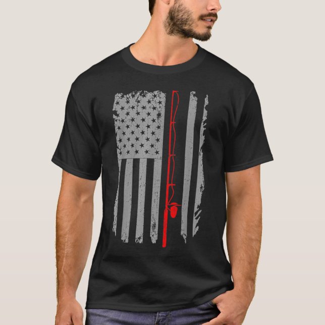 Bear as Angler with Fish T-Shirt (Front)
