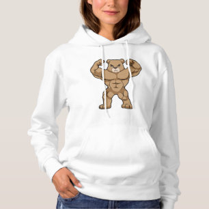 Bear as Bodybuilder with big Muscles Hoodie