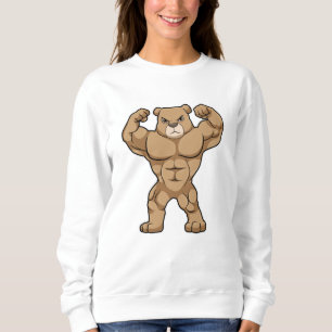 Bear as Bodybuilder with big Muscles Sweatshirt