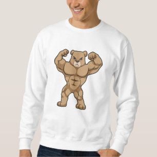 Bear as Bodybuilder with big Muscles Sweatshirt