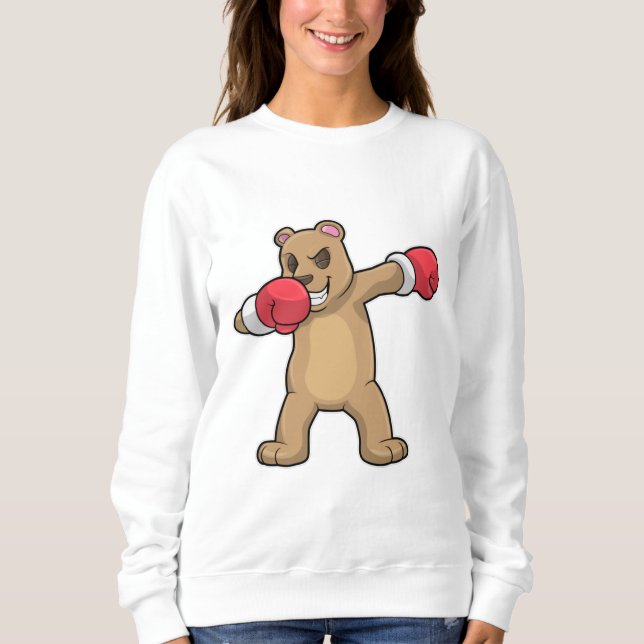 Bear as Boxer at Boxing & Hip Hop Dance Dab Sweatshirt (Front)