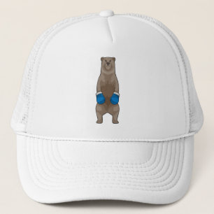 Bear as Boxer with Boxing gloves Trucker Hat